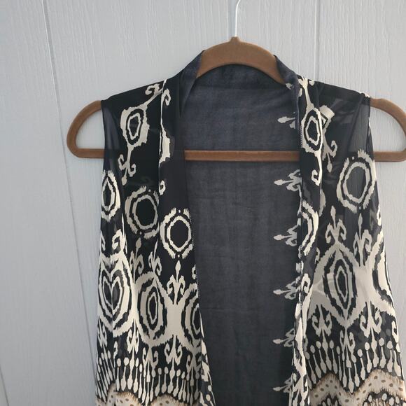 SAX Open Front Vest – Boho, Festival, Kimono Style, Southwestern Print - Picture 2 of 6